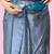 Grey printed satin fashion saree with blouse piece