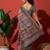 Green elegant printed silk cotton saree with blouse piece