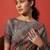 Green elegant printed silk cotton saree with blouse piece