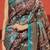 Turquoise blue printed tissue festive wear saree with blouse piece
