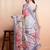 Purple printed linen casual saree with blouse piece