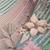 Sea green printed linen casual saree with blouse piece