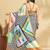 Brown printed crepe casual saree with blouse piece