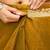 Gold plain chiffon designer saree with blouse piece