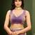 Purple plain georgette designer saree with blouse piece