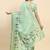 Green printed silk blend ethnic saree with blouse piece