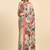 Beige printed satin fashion saree with blouse piece