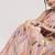 Peach printed satin fashion saree with blouse piece