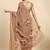 Coffee brown printed satin fashion saree with blouse piece