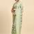 Green printed satin fashion saree with blouse piece