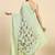 Green printed satin fashion saree with blouse piece