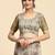Cream printed linen casual saree with blouse piece