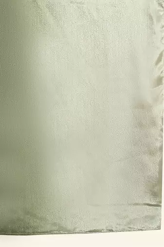 Green plain chiffon designer saree with blouse piece