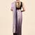 Violet plain chiffon designer saree with blouse piece