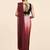 Maroon plain chiffon designer saree with blouse piece
