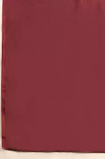 Maroon plain chiffon designer saree with blouse piece