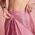 Pink plain satin designer saree with blouse piece