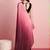 Pink plain satin designer saree with blouse piece