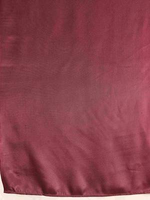 Maroon plain poly silk party wear saree with blouse piece 5