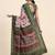 Pink printed crepe casual saree with blouse piece