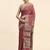 Pink printed crepe casual saree with blouse piece