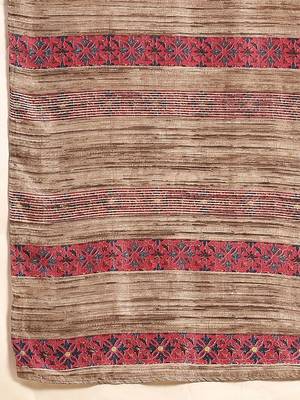 Pink printed crepe casual saree with blouse piece 5