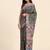 Pink printed crepe casual saree with blouse piece