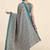 Green printed crepe casual saree with blouse piece