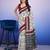 Maroon elegant printed silk cotton saree with blouse piece