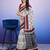 Maroon elegant printed silk cotton saree with blouse piece
