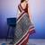 Maroon elegant printed silk cotton saree with blouse piece