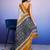 Mustard elegant printed silk cotton saree with blouse piece
