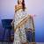 Mustard elegant printed silk cotton saree with blouse piece