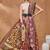 Maroon printed silk blend ethnic saree with blouse piece
