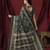 Grey elegant printed silk cotton saree with blouse piece