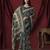 Grey elegant printed silk cotton saree with blouse piece