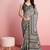 Cream elegant printed silk cotton saree with blouse piece