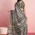 Cream elegant printed silk cotton saree with blouse piece