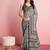 Cream floral printed jute casual saree with blouse piece