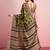 Green elegant printed silk cotton saree with blouse piece