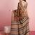 Red elegant printed silk cotton saree with blouse piece