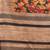 Red floral printed jute casual saree with blouse piece