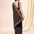 Black vichitra silk blend heavy embroidery designer saree for women