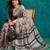 Pink floral printed jute casual saree with blouse piece