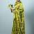 Green printed silk blend ethnic saree with blouse piece