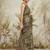 Green floral printed jute casual saree with blouse piece