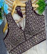 Wine purple heavy embroidered silk bridal blouse | designer sequin work readymade saree blouse for women
