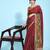 Mustard elegant printed silk cotton saree with blouse piece