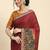 Mustard elegant printed silk cotton saree with blouse piece