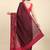 Pink elegant printed silk cotton saree with blouse piece
